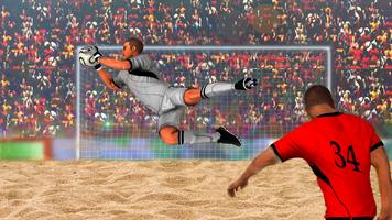 futebol praia futebol goleiro  Cartaz