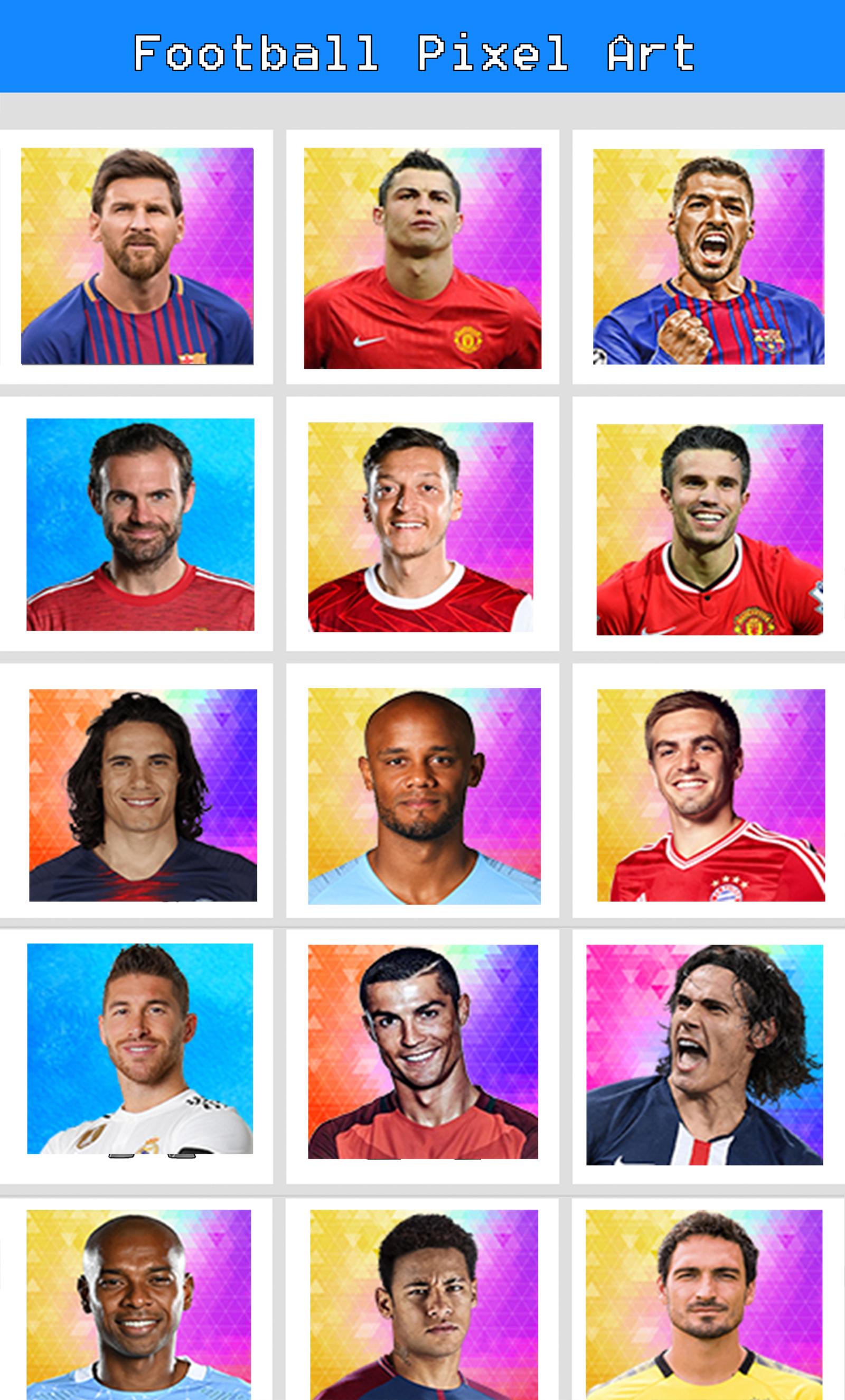 Football Celebrity Pixel Art Adult Color By Number Pour Android Telechargez L Apk - pixel art brawl stars tete