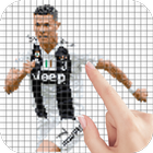 Football Players Color by Number - Pixel Art Games simgesi