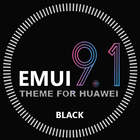 Black Emui9.1 Theme for Huawei ícone