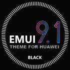 Black Emui9.1 Theme for Huawei أيقونة