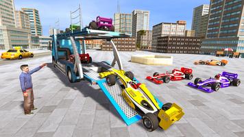 Us Police Multi level Car Transport Truck Games screenshot 2