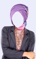 Hijab Women Photo Suit الملصق