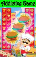 Hamburger Match 3 syot layar 1