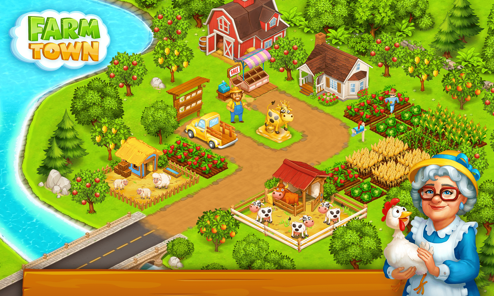 Farm Town Happy village near small city and town APK 3.41 Download for