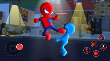 Stickman Fighter: Spider Hero Affiche