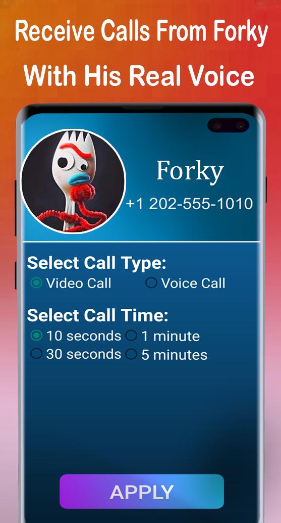 Prank Video Call From Forky Real Story Voice 2020 For Android Apk Download - pranking people with roblox voice chat