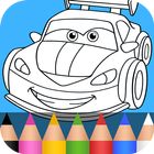 Çocuklar için boyama arabaları simgesi