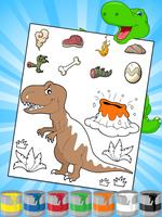 dinosaures à colorier Affiche