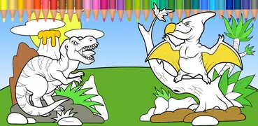 Раскраски детей: динозаврики 2