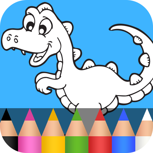 子供の色を塗る恐竜 2