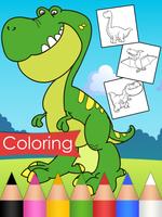 Dinosaures: les enfants apprennent et jouent Affiche
