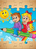 Kids Coloring And Puzzles Poster