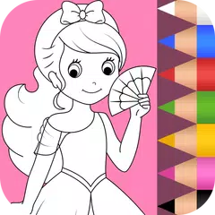 принцесса раскраска для детей 