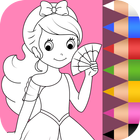 Libro para colorear princesa 3 icono