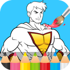 Super-héros à colorier icône