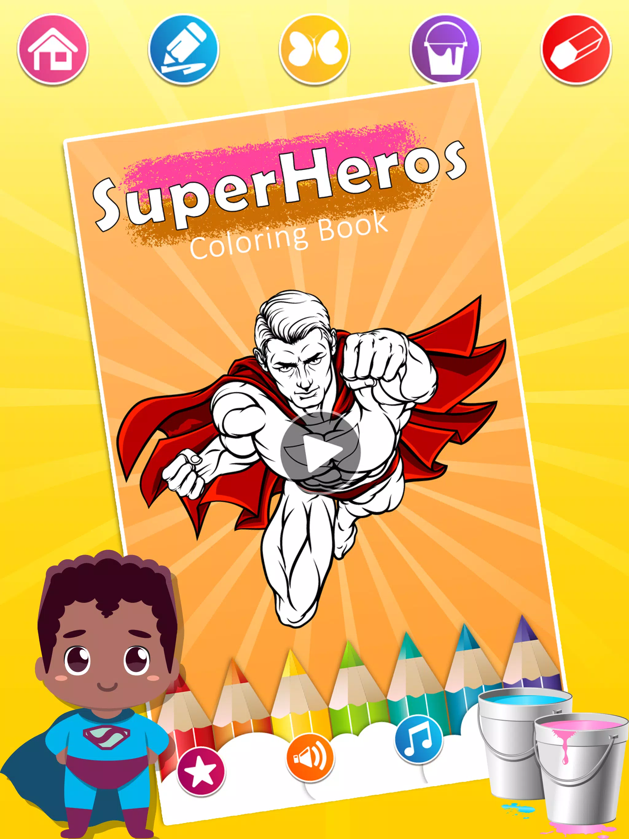 Download do APK de Super Heroi Desenhos - Jogos Para Colorir
