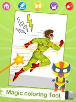 Superhero Coloring Pages syot layar 2