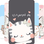 Kawaii gatito fondos de arte icono