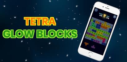 Tetra! Glow Block Puzzle Game Affiche