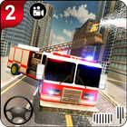 Heavy Ladder Fire Truck 2 City Rescue 2019 icon