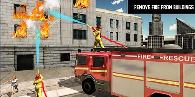 Heavy Ladder Fire Truck 2 City Rescue 2019 اسکرین شاٹ 3