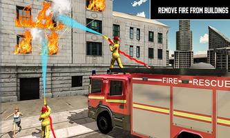 911 Rescue team Fire Truck Dri poster