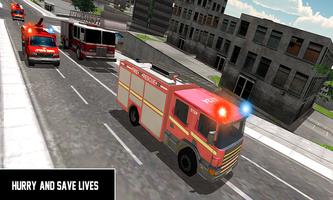 911 Rescue team Fire Truck Dri screenshot 2