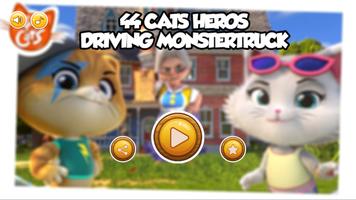 44 Cats Cartoon Games Driving For Heros Adventure Affiche