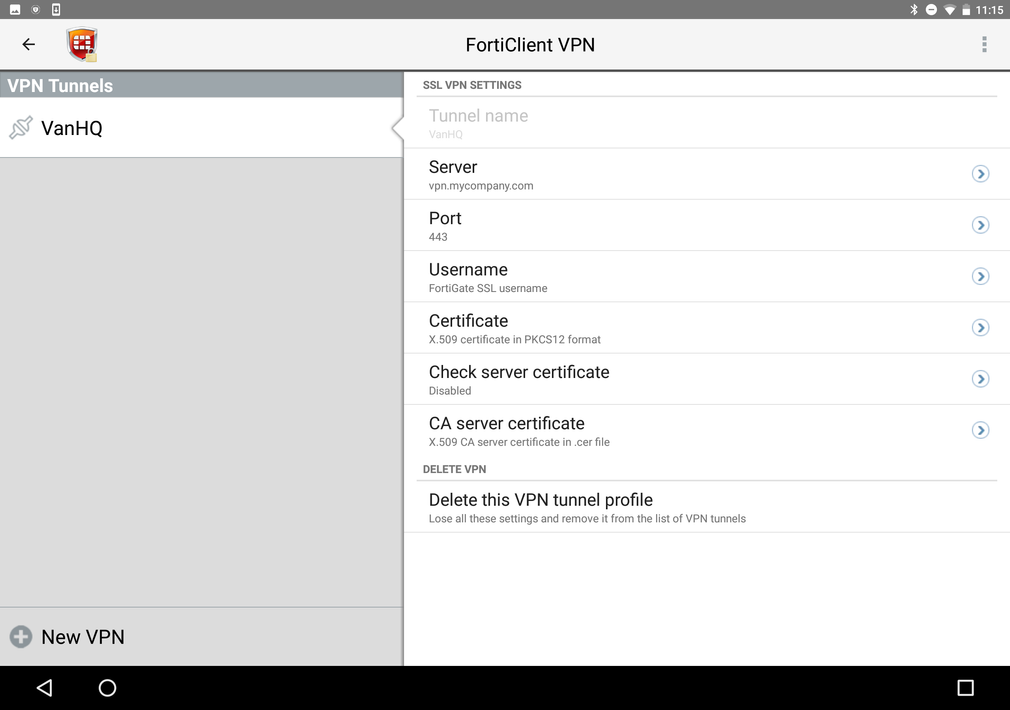 FortiClient VPN screenshot 10