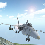 Kampfflugzeug-Simulator Zeichen