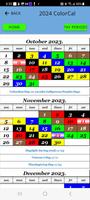 2024 ColorCal USPS calendar capture d'écran 1