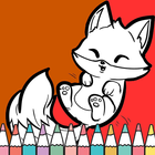 Cute Fox Coloring Book 图标