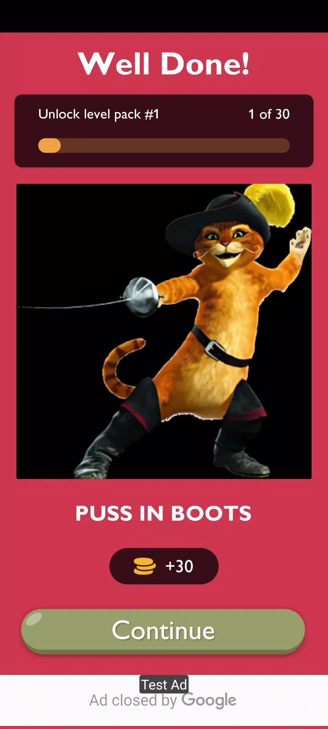 Puss In Boots Quiz Game!! Available in Google Play (FREE) : r/AndroidGaming