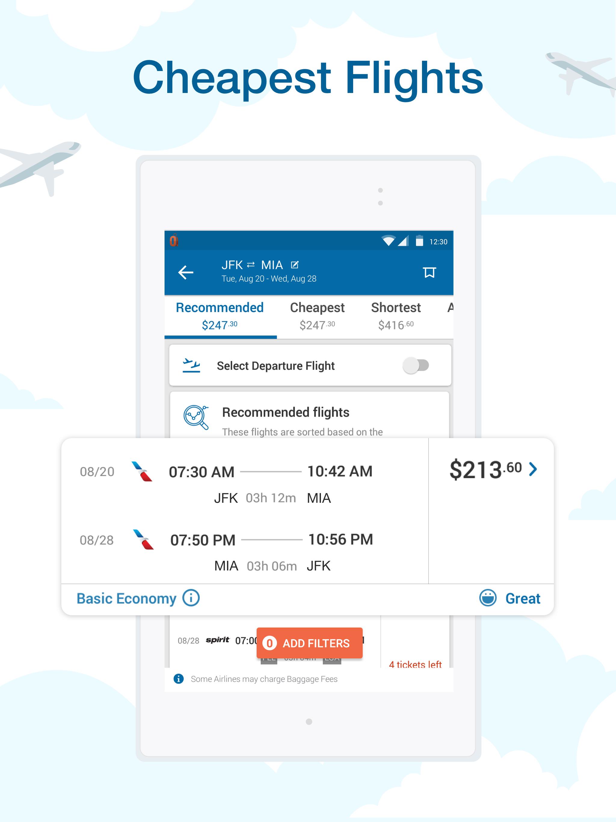 CheapOair: Cheap Flights, Cheap Hotels Booking App for