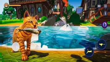 Poster Little Cat Kitty Big City 3D