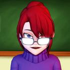 Anime School Girl Evil Teacher أيقونة