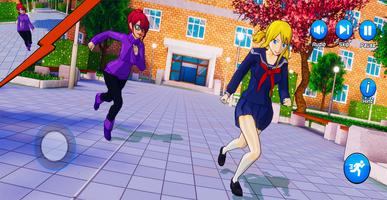 Anime School Girl Evil Teacher الملصق