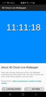4D Digital Clock Live Wallpaper Affiche