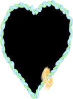 bingkai gambar jantung biru syot layar 3