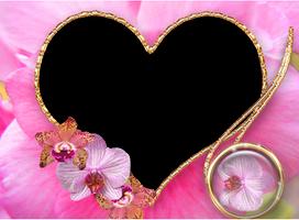 กรอบ รูป หัวใจ สีชมพู ภาพหน้าจอ 1