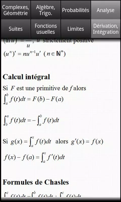 Formules Maths Bac S APK for Android Download