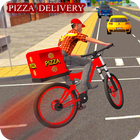 BMX Bicycle Pizza Delivery Boy icône