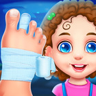 Nail foot doctor hospital game أيقونة