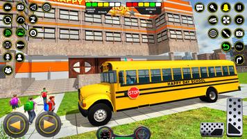 ألعاب سائق حافلة مدرسية الملصق