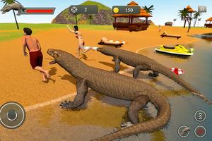 komodo dragon family sim: strand- en stadsaanval screenshot 2