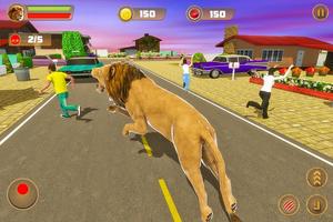 Angry Lion Sim City Attack 포스터