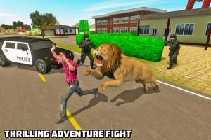 Angry Lion Sim City Attack スクリーンショット 1