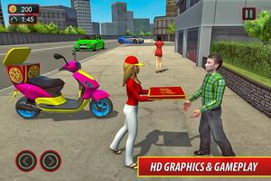 Moto Bike Pizza Delivery – Girl Food Game screenshot 3