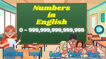 Numbers in English Practice poster